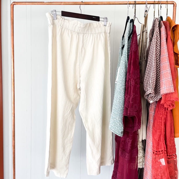 SOLD✨ Oatmeal Linen Culottes - Picture 5 of 6